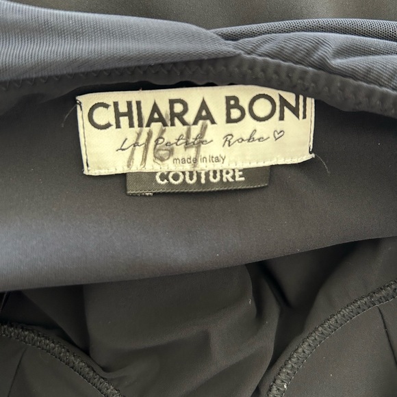 Chiara Boni Black Lace Illusion Gown - Size 38 (US 2) - Picture 7 of 10